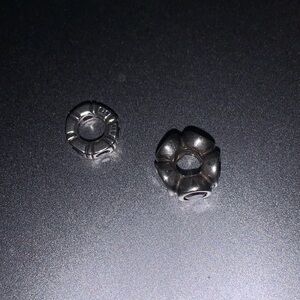 2 pandora silver charms